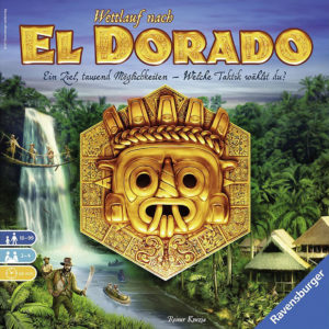 Nominiert für das Spiel des Jahres 2017: Wettlauf nach El Dorado (Bildquelle: Ravensburger)